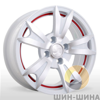 Диски AT 599 WPRL (White Polished Red Line) Storm